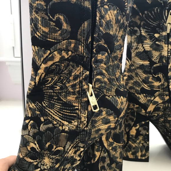 ASH “Flora” Metallic Jacquard Dress Boots - Picture 7 of 8